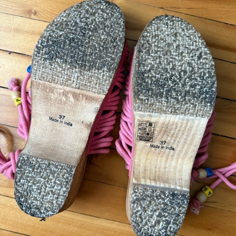 ⚡️10$ sale⚡️ Free People Candy Pink Crochet Clogs Size 37 - Picture 4 of 6